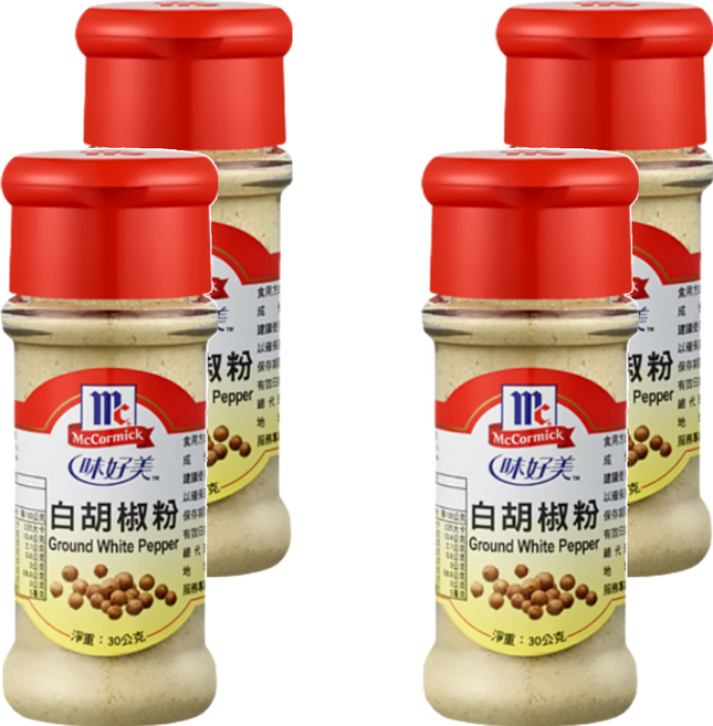 McCormick 味好美 調味料 白胡椒粉, 30g, 4瓶