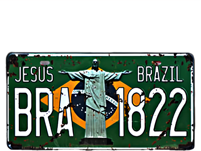 OPUS LOFT 純真年代 仿舊鐵皮車牌 TP-085 里約救世基督
