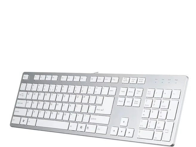 irocks 艾芮克 薄型剪刀腳鍵盤 原廠保固, 銀色, IRK01W