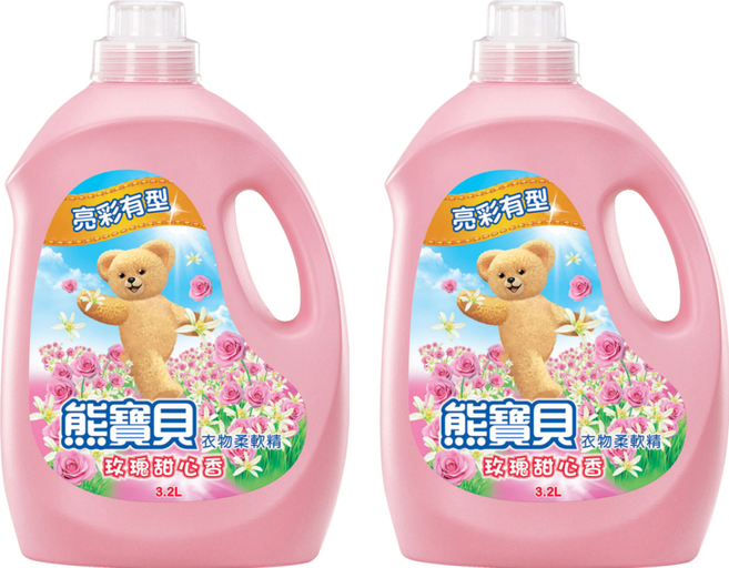 Snuggle 熊寶貝 衣物柔軟精 玫瑰甜心香, 3.2L, 2桶