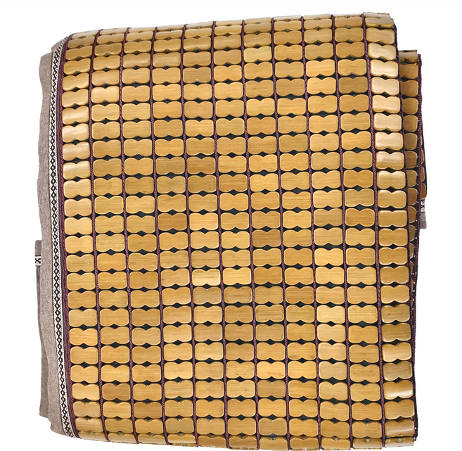 Mexsmon 美思夢 精緻碳化棉繩窄邊麻將竹床蓆, 棕色