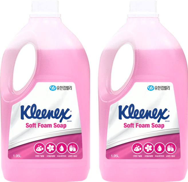 Kleenex 泡泡洗手慕斯 綠盎花香, 1.95L, 2瓶