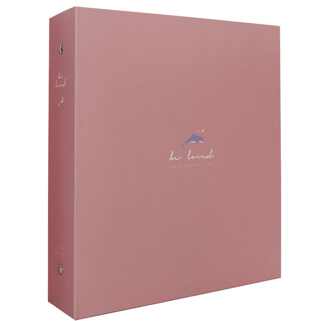 ALBUM Shop Love Binder 自黏式相簿, 粉紅海豚, 50張