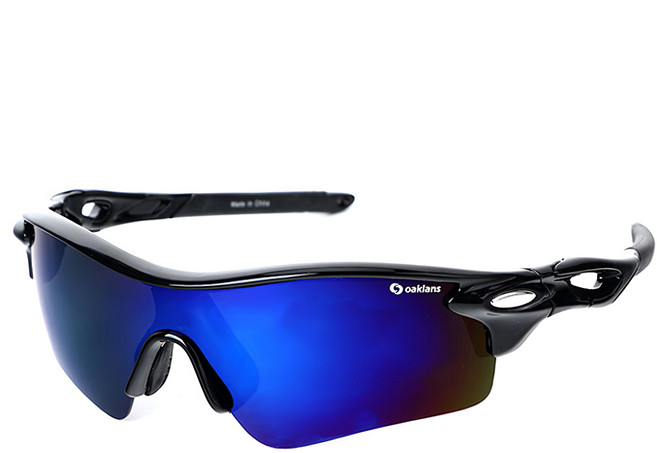 Oaklans Q320 偏光運動太陽眼鏡, 1個, 黑色