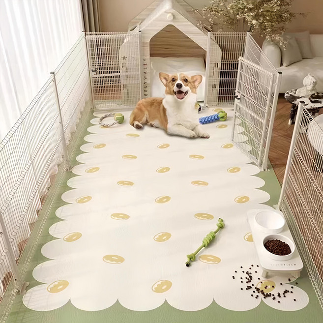 復古花紋PVC 抹净地墊, 甜甜圈, 1件