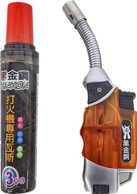 名仕 軟管防風噴火槍 + 補充瓶 GF-863-1 BD152, 顏色隨機, 1組
