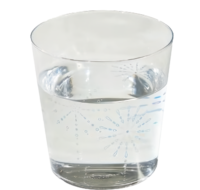 TOMI GLASS 富哨子 變色寬口水杯 300ml, 仲夏花火 藍色 + 透明色, 1個