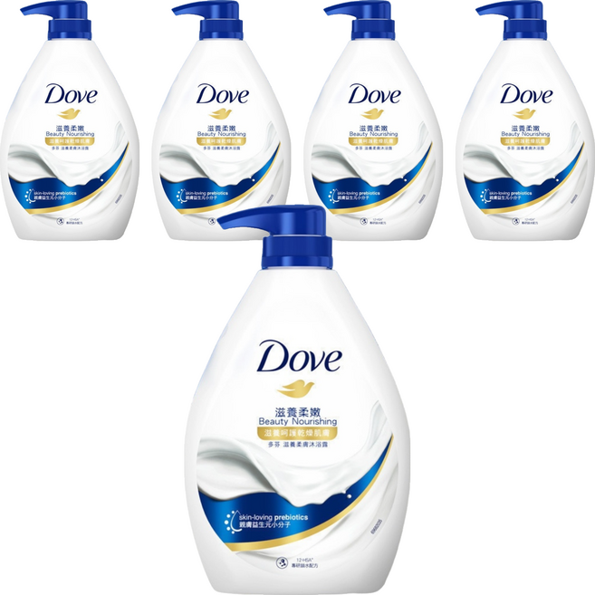 Dove 多芬 滋養柔膚沐浴露 滋養柔嫩, 900g, 5瓶