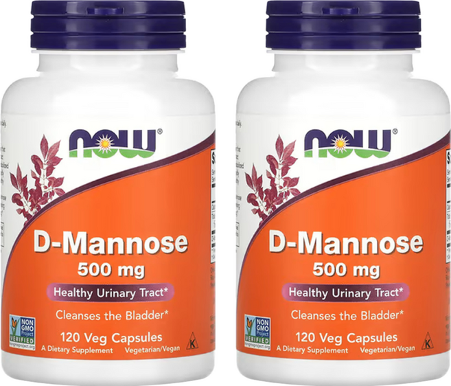 NOW Foods D-甘露糖膠囊, 120顆, 0.7g, 2罐