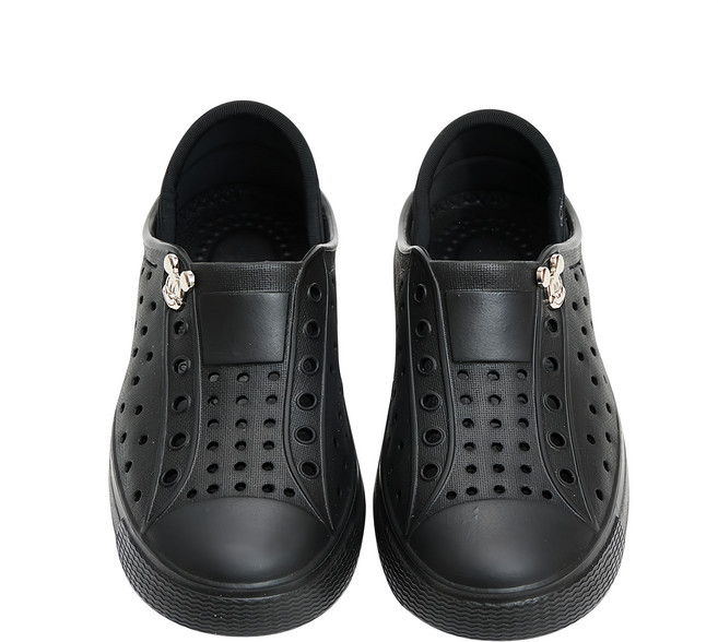 BORUI 柏睿鞋業 兒童款 飾扣造型輕量休閒洞洞便鞋