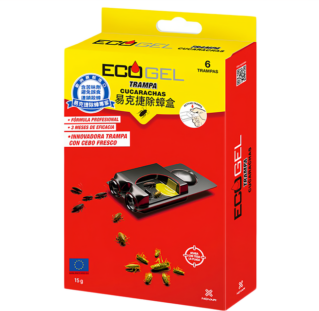 ECOGEL 易克捷 除蟑盒 6入, 15g, 1盒
