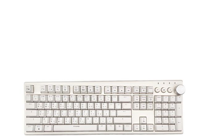irocks 艾芮克 RGB 背光機械式有線鍵盤 原廠保固, 白色, IRK71M, 茶軸