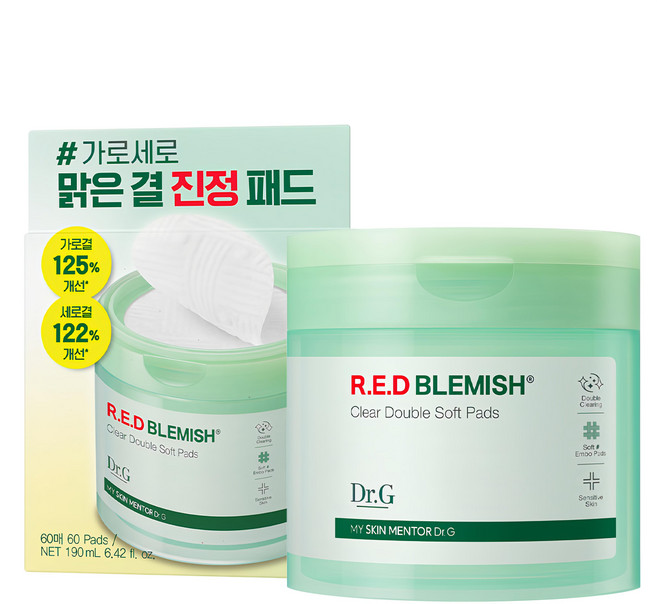 Dr.G Red Blemish 淨膚雙效棉片 190ml, 1個, 60片