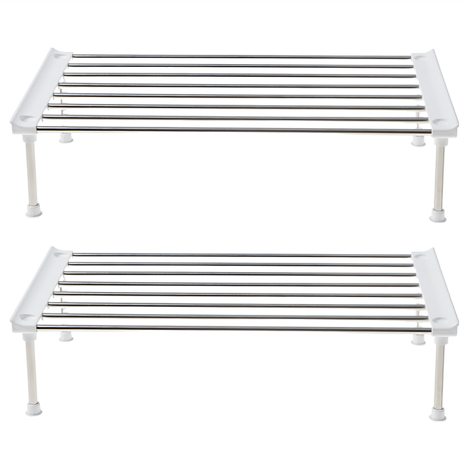 comet 不鏽鋼碗盤整理架, 白色, 2個
