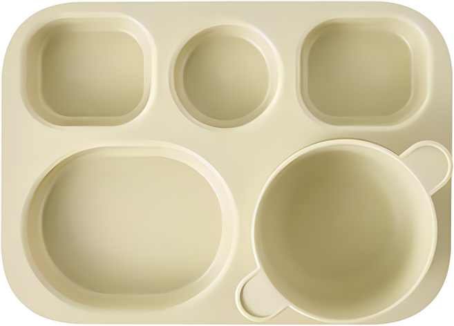 바망바망 유아 식판, 아이보리, 바망바망 유아식판, 1개