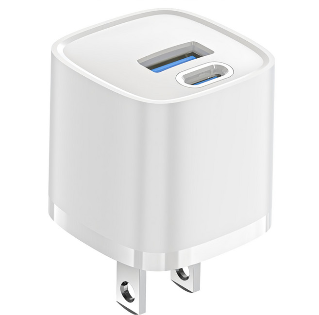 OMG 30W氮化鎵GaN快充頭 A + C雙孔充電器, 白色, 1個