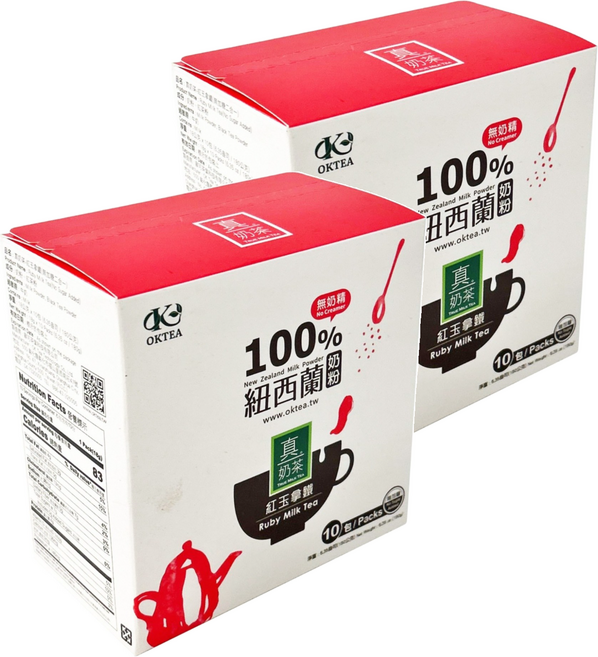 歐可茶葉 控糖系列 真奶茶 紅玉拿鐵, 18g, 10包, 2盒