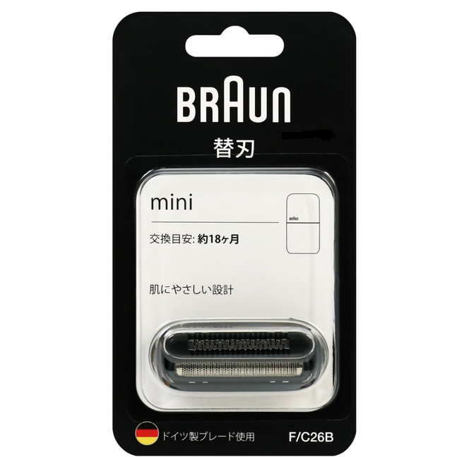 BRAUN 百靈 刀頭刀網組 F/C26B 黑色 德國製造 適用於M-1010 M-1011 M-1012 M-1000型號刮鬍刀, 1個裝, 1個
