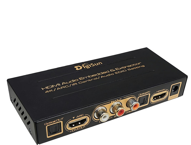 DigiSun 得揚 雙向式音訊崁個器 + 音訊擷取器 4K HDMI 138 x 72 x 23mm 221g, AE311, 1個