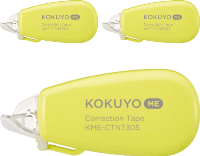 KOKUYO 國譽 ME 象牙白修正帶 B罫 8348 6m, 萊姆, 3個