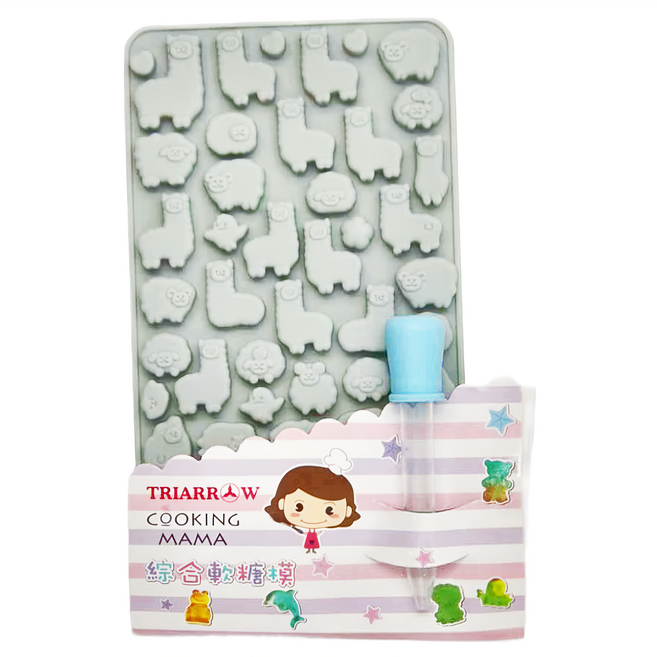 TRIARROW 三箭牌 羊駝軟糖模 附滴管 23.1 x 12.7 x 1cm, 羊駝, 1個