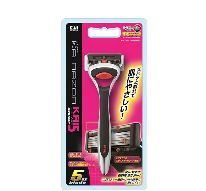 KAI 貝印 razor K5 舒適刮鬍刀 5刀刃 KR5K-1SE7, 1支, 1入