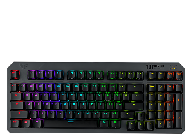 ASUS 華碩 TUF GAMING K3 Gen II 機械式電競鍵盤, Black, 光學青軸