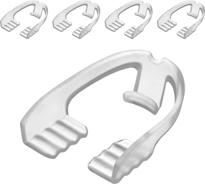 Neon 台灣霓虹 靜舒眠 防磨牙止鼾套 透明色 食品級EVA材質 防脫落設計 配戴更穩定, 5個