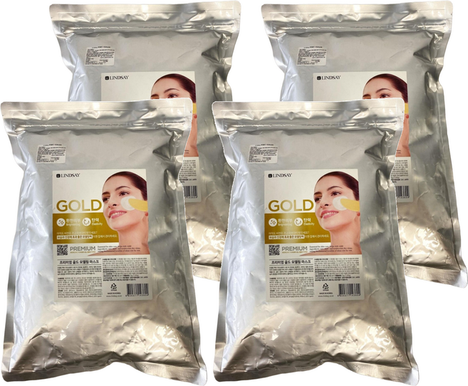 韓國 LINDSAY 黃金滋潤軟膜粉, 1包, 4包