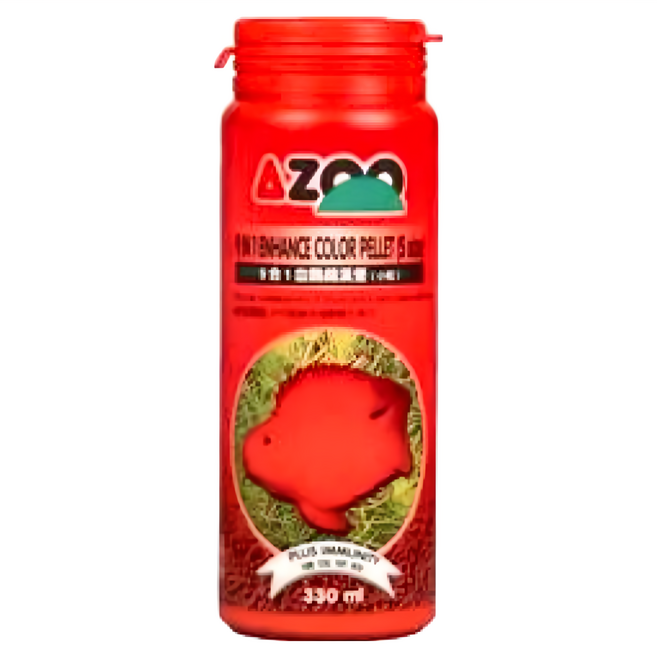 AZOO 愛族 9合1血鸚鵡 花羅漢飼料 上浮型 AZ80052 血鸚鵡漢堡 中粒, 330ml, 1罐