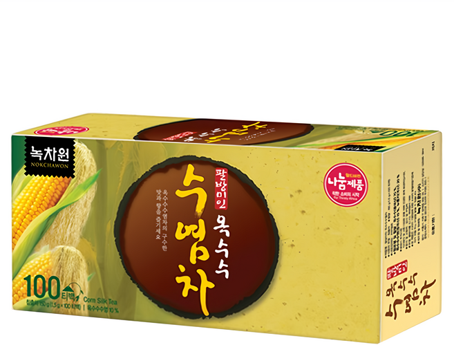 NOKCHAWON 綠茶園 玉米鬚茶, 1.5g, 100包, 1盒