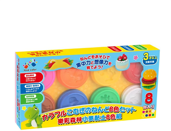love color 樂彩森林 小麥黏土組 8色入, 多色, 1盒