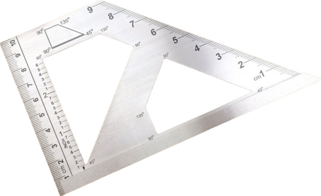 E·BASE 止型定規 163 x 100 x 1.5mm 鋼鐵工木工用, 1個