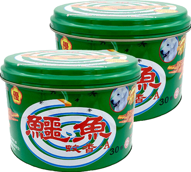 鱷魚 鐵罐蚊香, 375g, 2罐