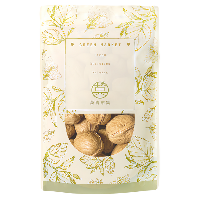 GreenMarket 菓青市集 椒香帶殼核桃/紙皮核桃/手撥核桃, 300g, 1包
