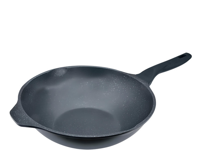 MiyAco 米雅可 礦岩鑄造不沾炒鍋 無蓋 MY-B09W300, 30cm, 1個