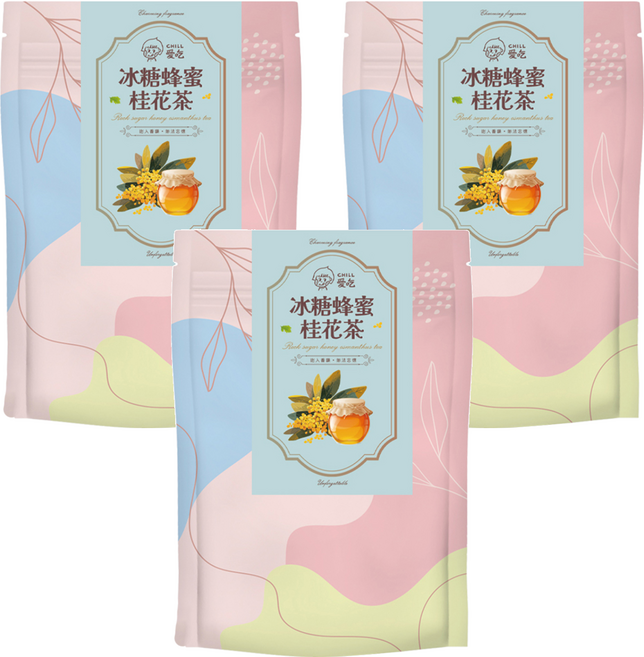 CHILL 愛吃 冰糖蜂蜜桂花茶 150g, 25g, 6入, 3包