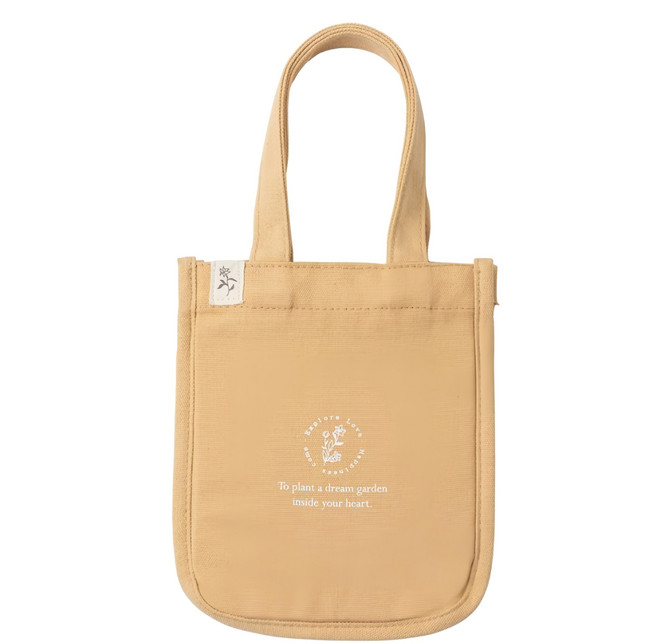 Oolab 良杯製所 小莊園簡約日常帆布提袋, 奶油黃, 1個