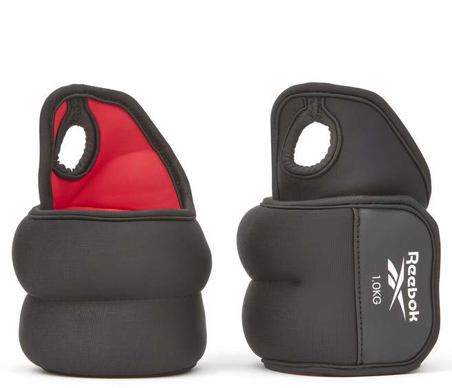Reebok 銳步 Wrist Weights 手腕負重環, 黑色, 1kg