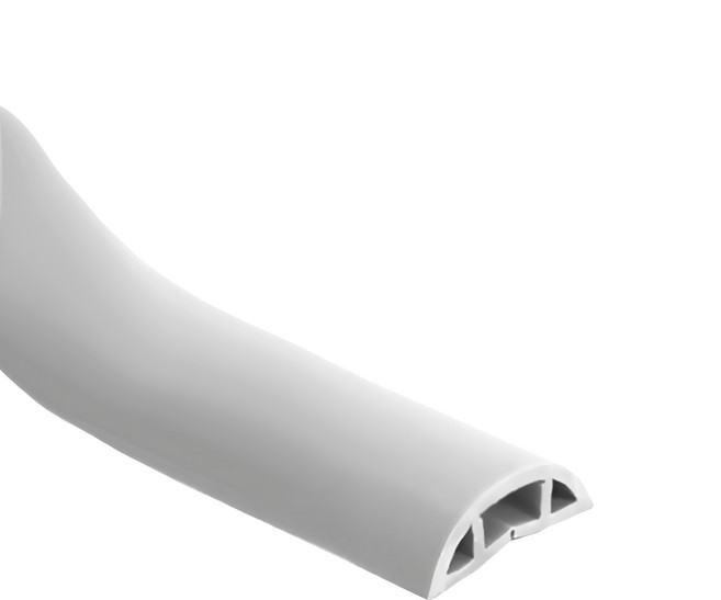 LEadhack 導線駭客 軟質配線槽/無痕阻燃絕緣電線壓條 3m x 4cm, 白色, 1條