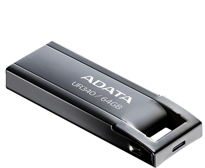 ADATA 威剛 UR340 64GB USB3.2 Gen1 金屬鏡面隨身碟 高速傳輸 輕巧便攜, 1個