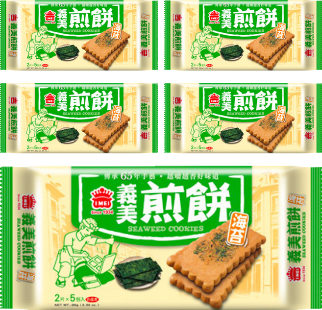 義美 煎餅 海苔, 96g, 5包