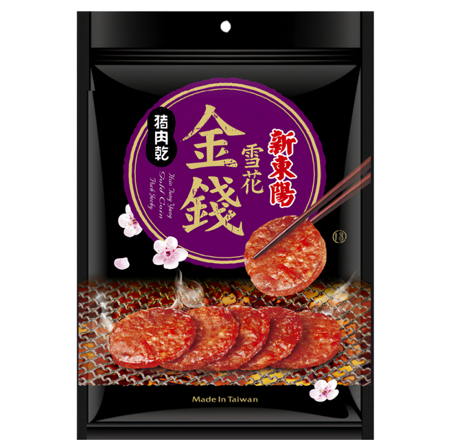 新東陽 雪花金錢豬肉乾, 200g, 1包