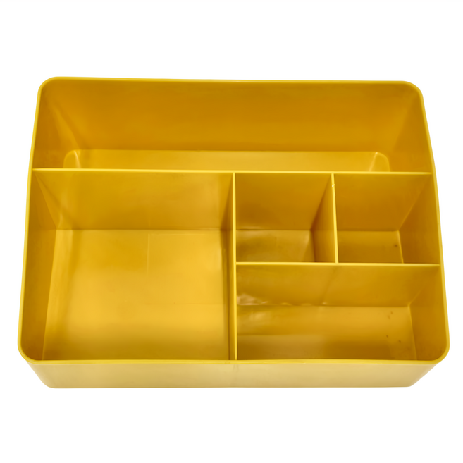 MIKA HOUSE 橘之屋 可堆疊多格收納盒 小 23.5 x 17.2 x 8.2cm, 黃色, 1個