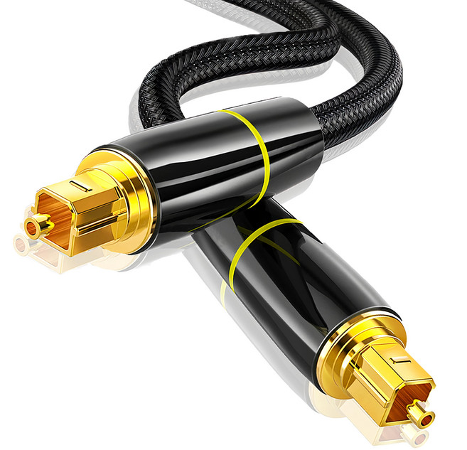 YORI CAR 優里 24K鍍金光纖音源線 3m, 黑色, T001, 1條