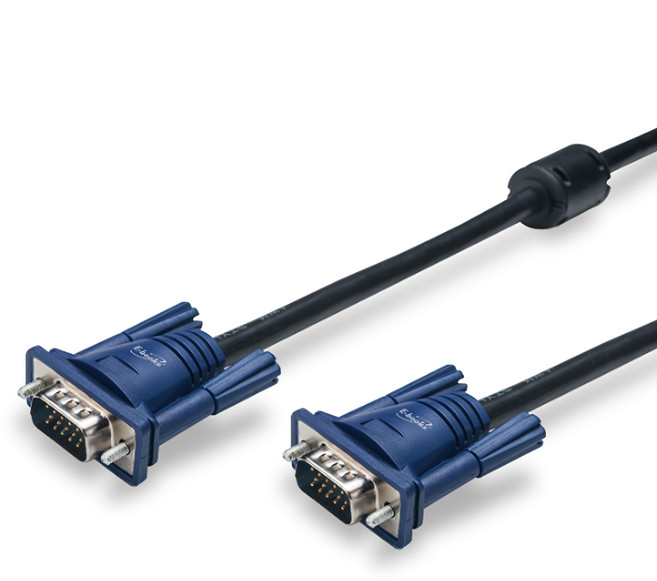 E-books XA19 VGA公對公高畫質訊號連接線 2M 15 Pin 鍍金接頭 支援1080P, 黑色, 1條