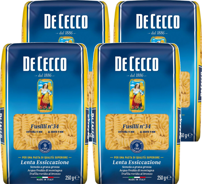 DE CECCO 得科 螺旋麵 NO.34, 250g, 4包