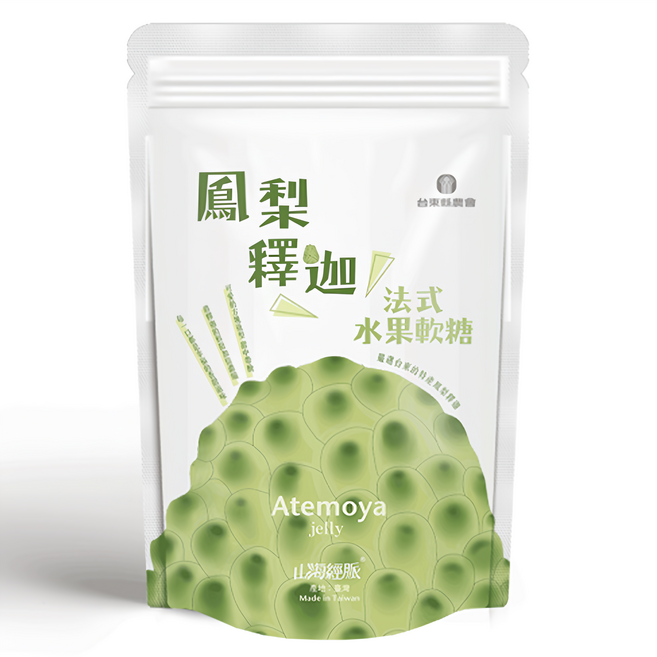 台東縣農會 法式水果軟糖 鳳梨釋迦口味, 100g, 1包
