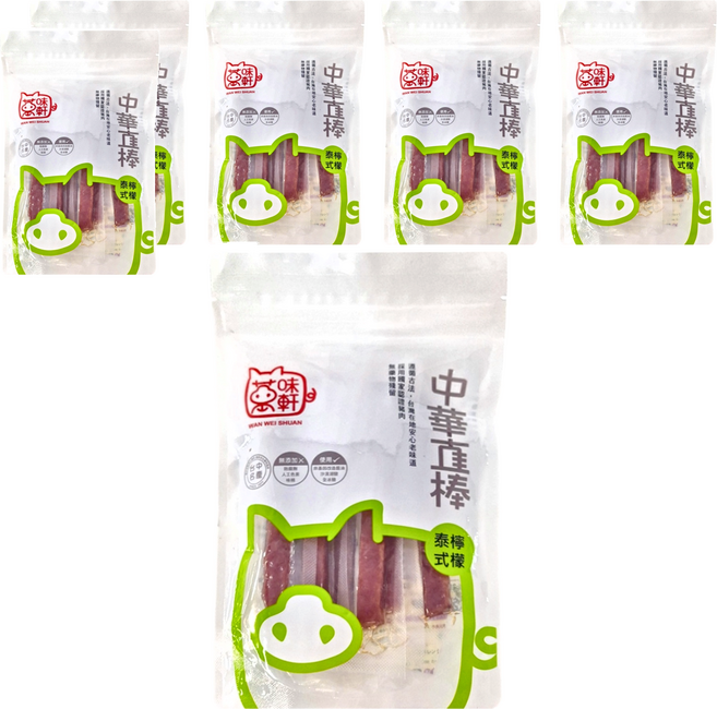 萬味軒 中華直棒 泰式檸檬豬肉乾, 120g, 6包