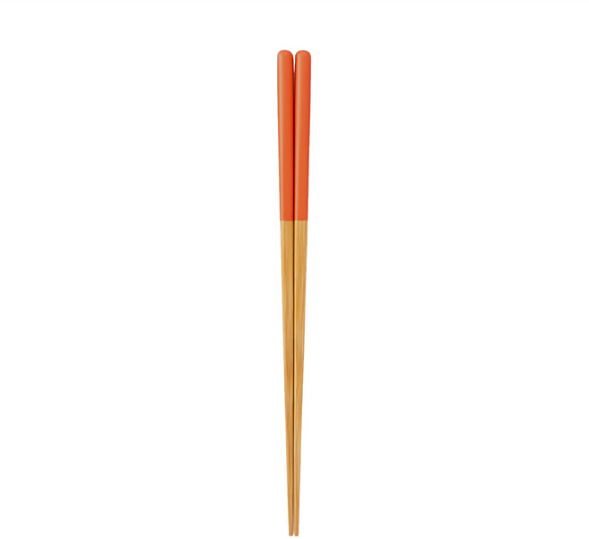 Yamachiku Ganko Slim 日本熊本傳統色手作天然竹筷, 筷子, 太陽橘, 1雙